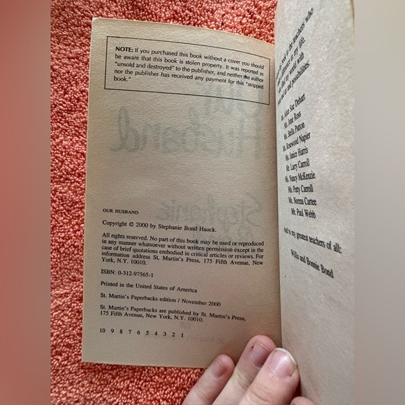 Our Husband by Stephanie Bond St. Martin’s Romance Paperback 2000 - Picture 5 of 6